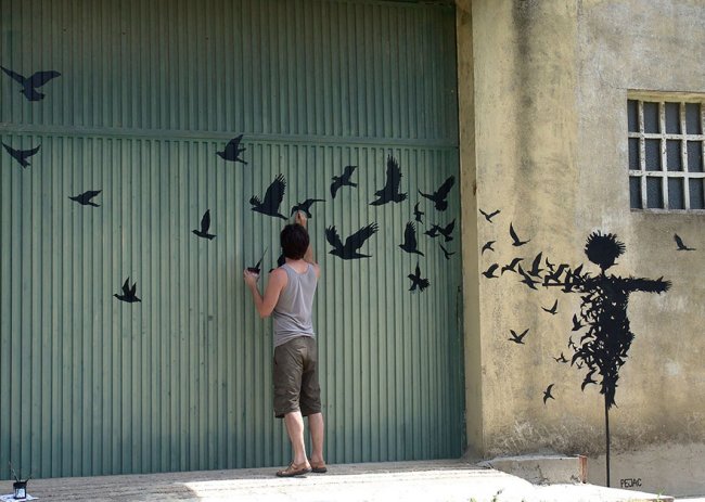 Поэтичный стрит-арт испанского художника Pejac