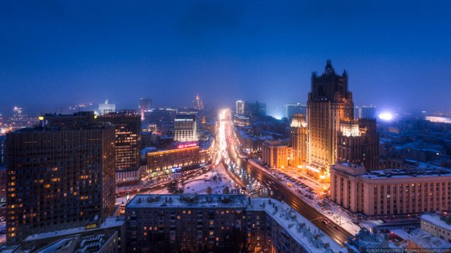 Фотограф полгода снимал Москву с коптера