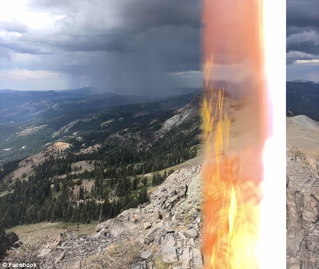 Австрийский турист успел сфотографировать молнию, попавшую в него