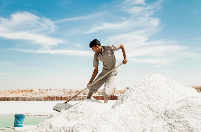 Как добывают соль в Индии