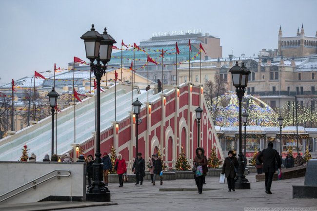 Прогулка по центру предновогодней Москвы