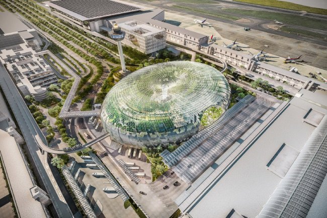 Уникальное сооружение Jewel Changi Airport в лучшем аэропорту
