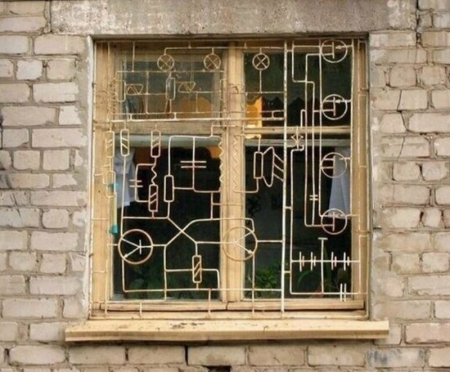 Решётки на окнах с необычным дизайном
