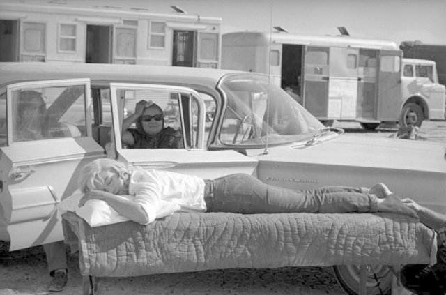 Мерилин Монро на съемках своего последнего фильма