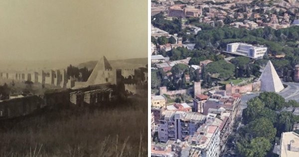 Как знаменитые места выглядели в прошлом, и какие они сейчас (18 фото)