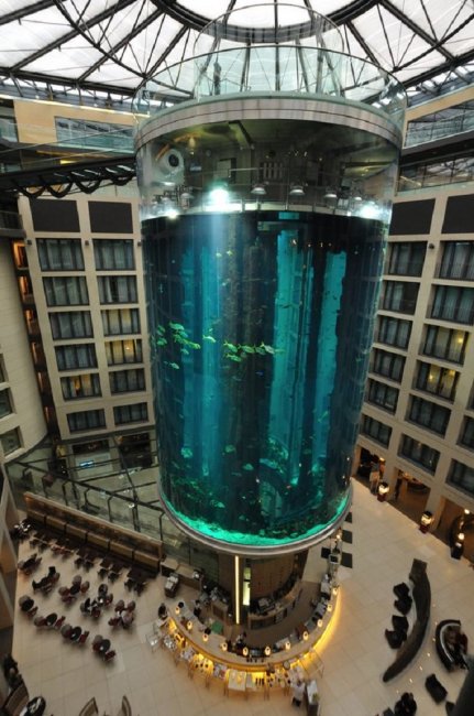 В Берлине лопнул гигантский 16-метровый аквариум