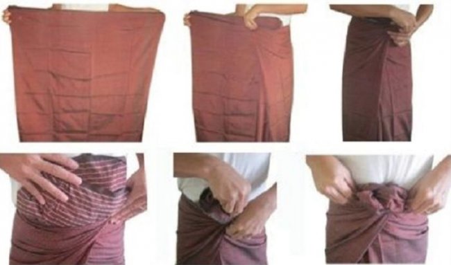 Зачем мужчины в Мьянме надевают юбку