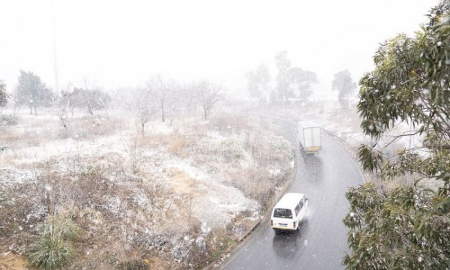Снег выпал на большей части Южной Африки