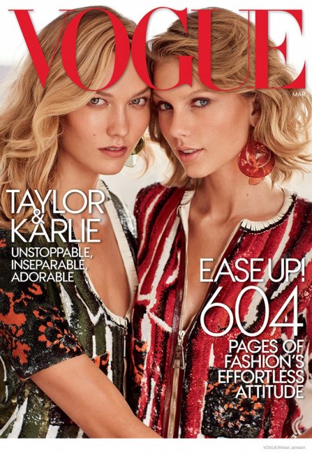 Тэйлор Свифт и Карли Клосс в Vogue US