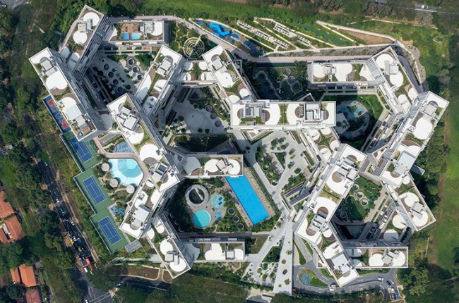 Комплекс The Interlace в Сингапуре — восемь гектаров жилья будущего