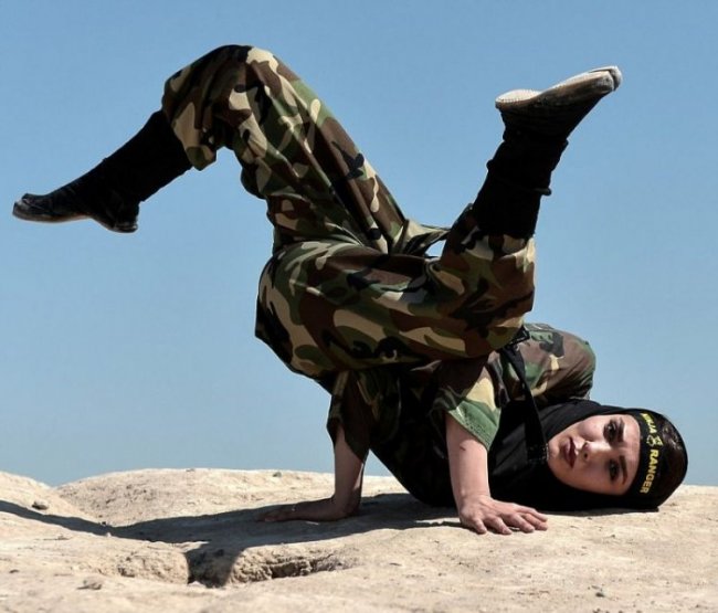 На тренировках иранских женщин-ниндзя